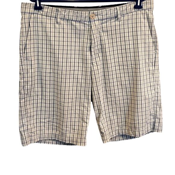 Tommy Bahama Striped Flat Front Shorts Blue White Breathable Mens Size 36 - Picture 1 of 7